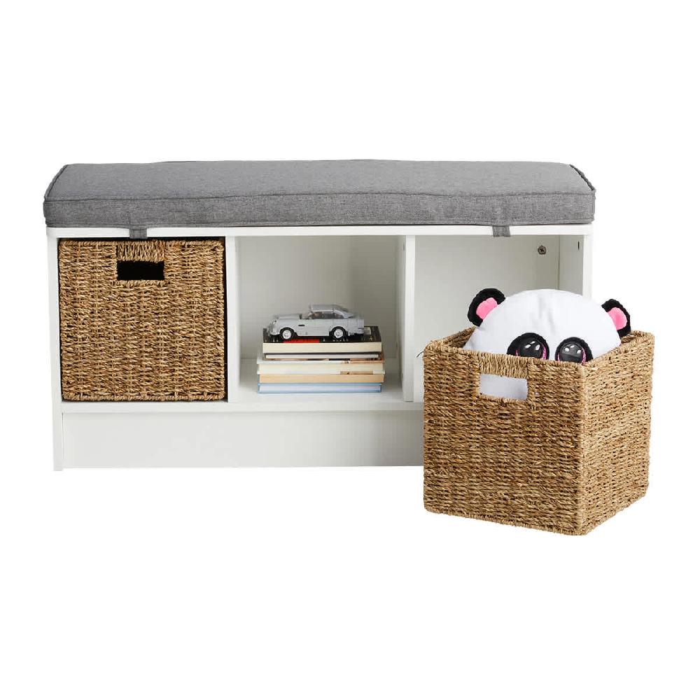 At Home Sara Cube Storage Bench White