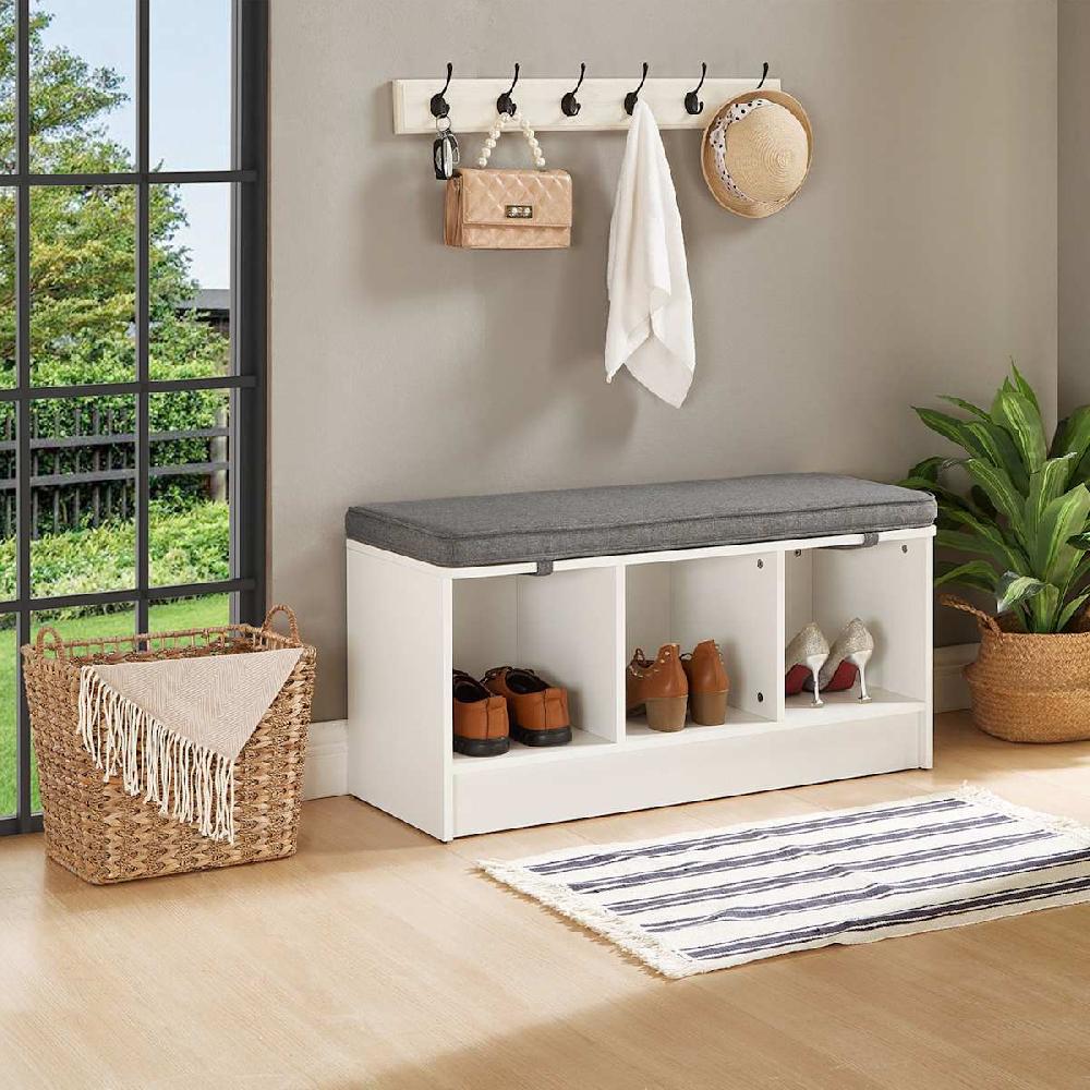 At Home Sara Cube Storage Bench White