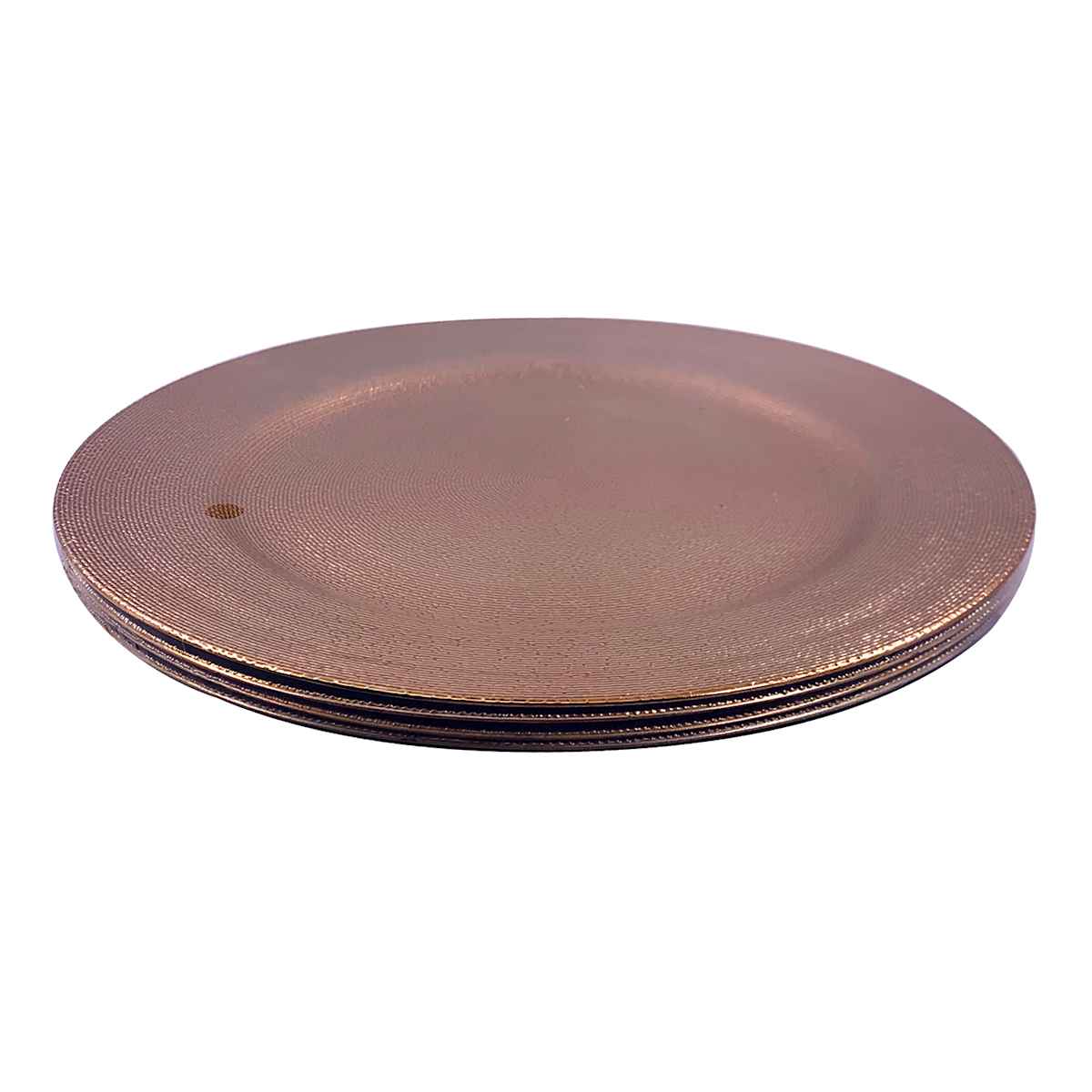 At Home Set Of 4 Gold Charger Plates