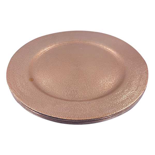 at home Set of 4 Gold Charger Plates