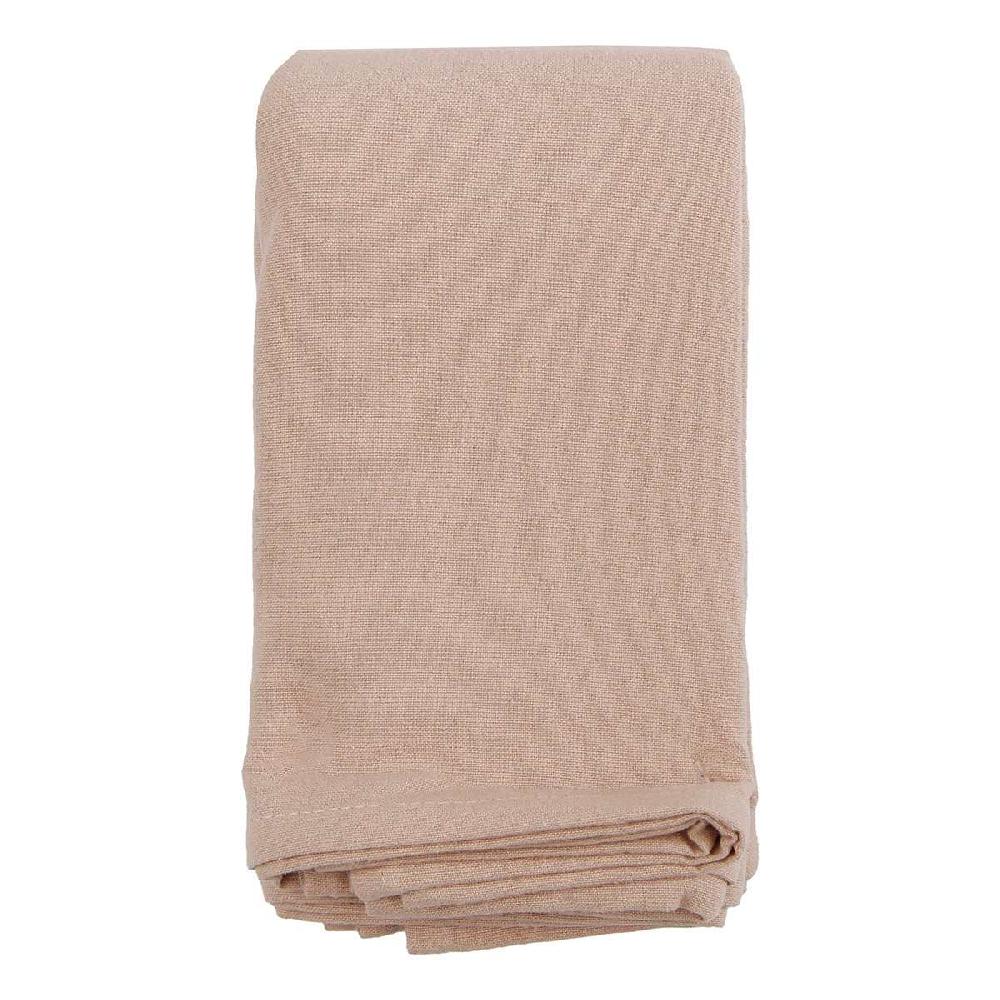 At Home Set Of 4 Rose Linen-Like Cotton Napkins 18"