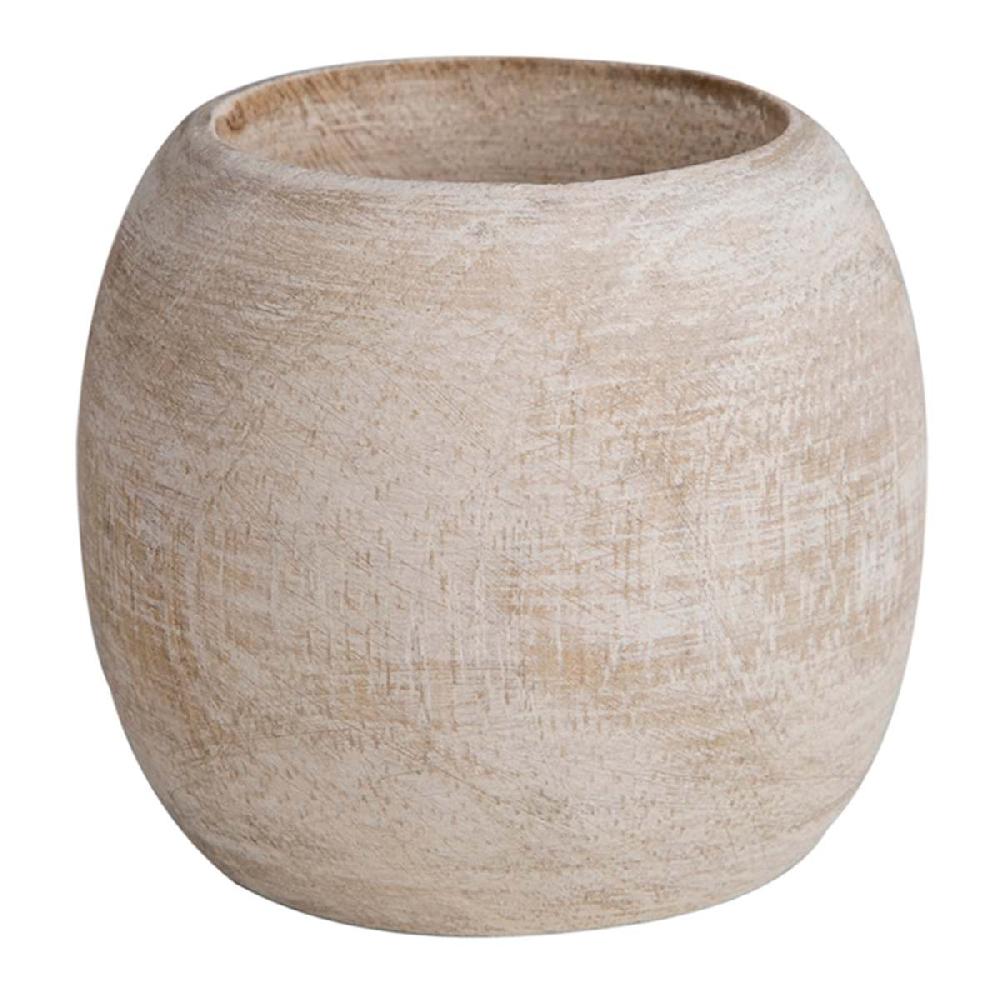 At Home Set Of 4 White Wooden Napkin Rings