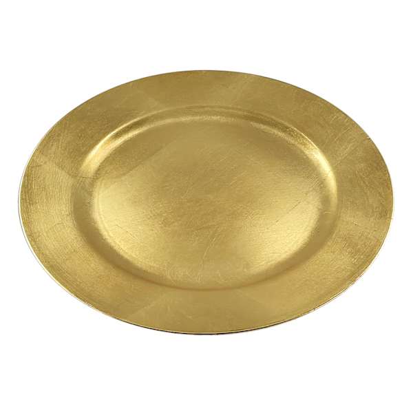 at home Shiny Gold Charger Plate 13"