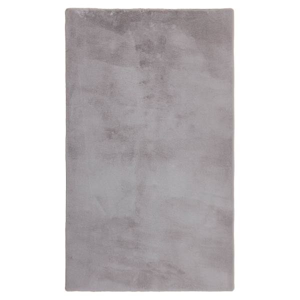 at home Silver Faux Rabbit Fur Accent Rug 27x45