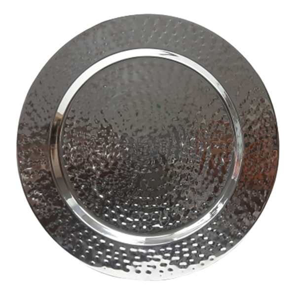 at home Silver Metal Charger Plate