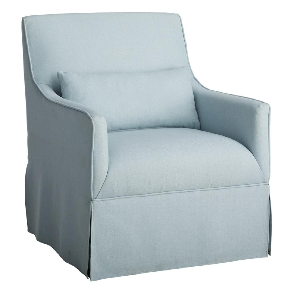 At Home Smith Swivel Accent Chair Blue