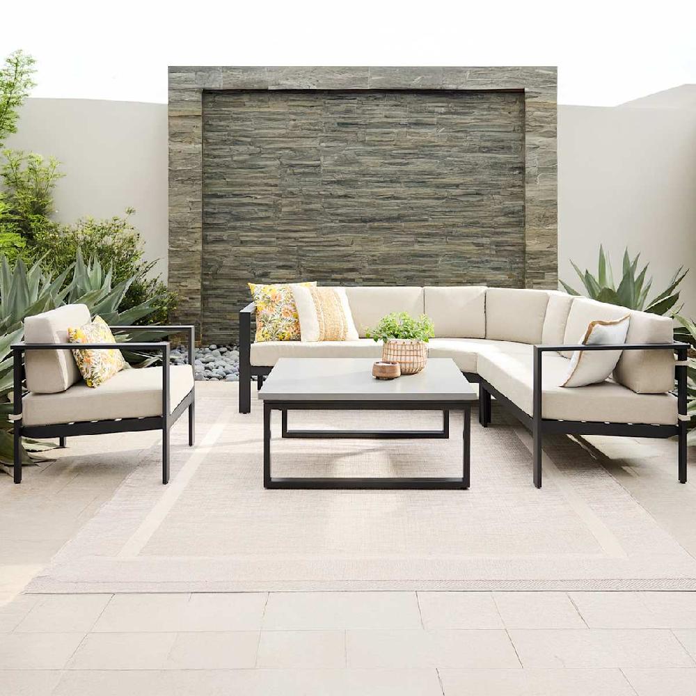 At Home Soho Black Steel Patio 4-Piece Set