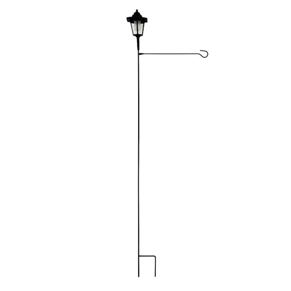 at home Solar Flag Holder Stake with Solar Light