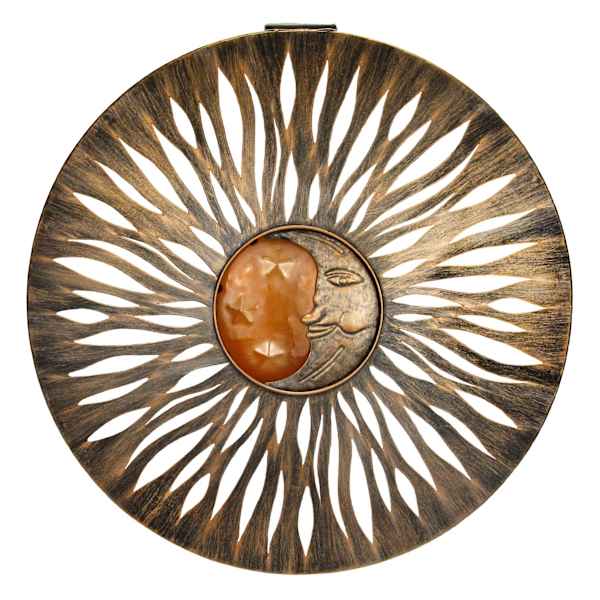 at home Solar Metal Sun Face Outdoor Wall Decor 23"