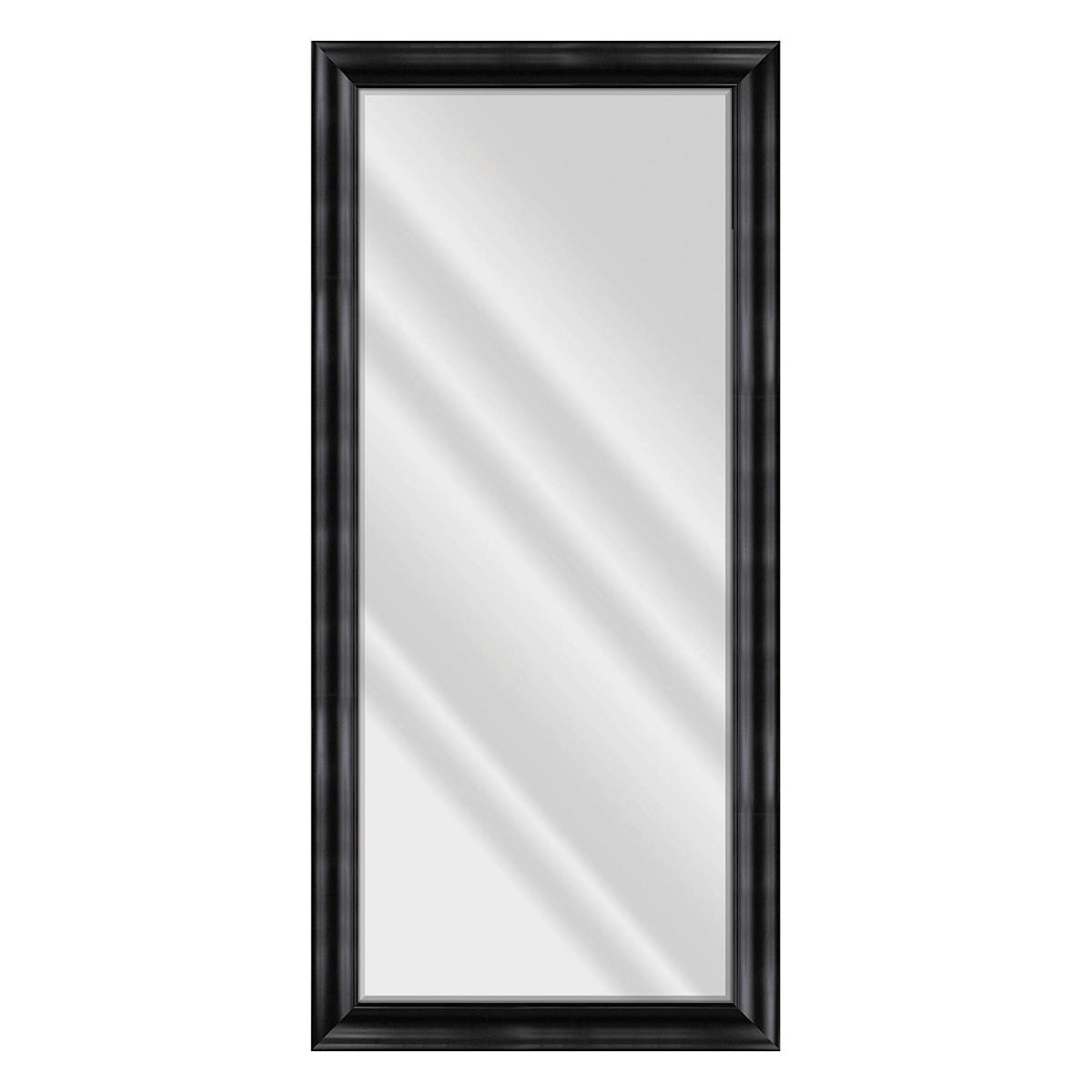 At Home Sophia Black Beveled Leaner Mirror 31x65
