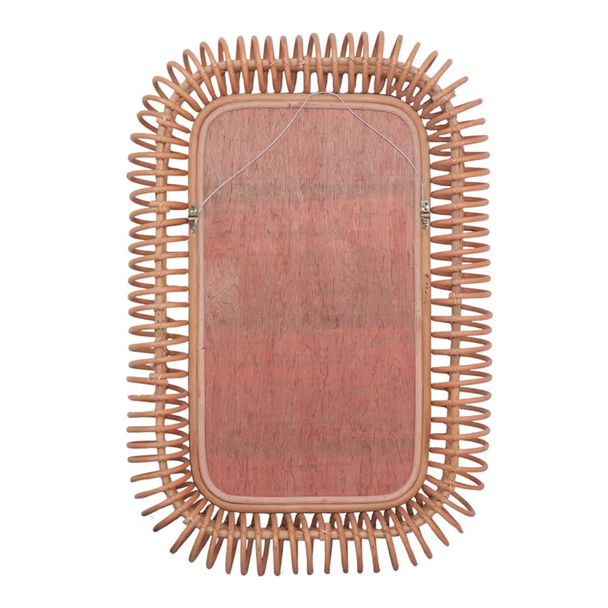 At Home Soul Searcher Rattan Wall Mirror 23.5x35