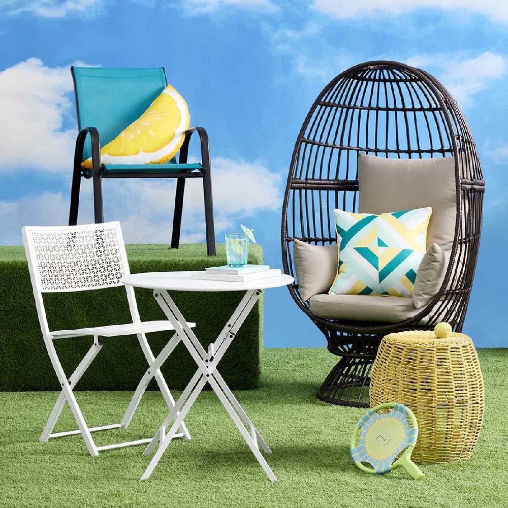 At Home Stackable Sling Patio Chair Teal