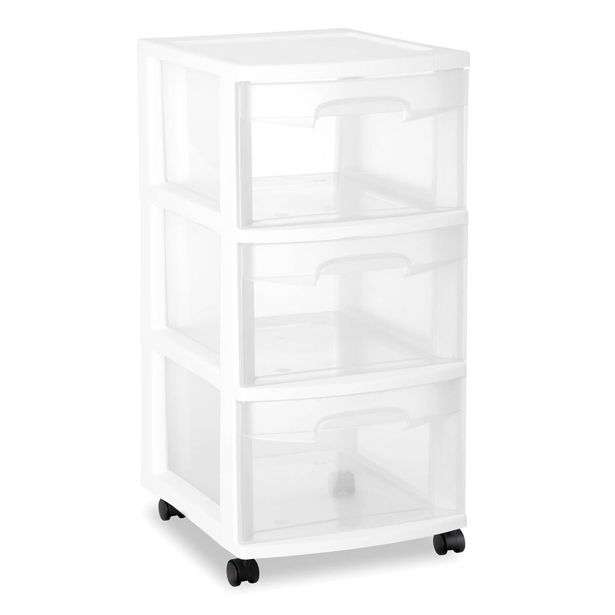 At Home Sterilite 3-Drawer Storage Cart White