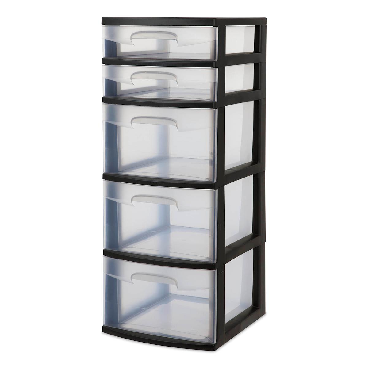 At Home Sterilite 5-Drawer Storage Tower