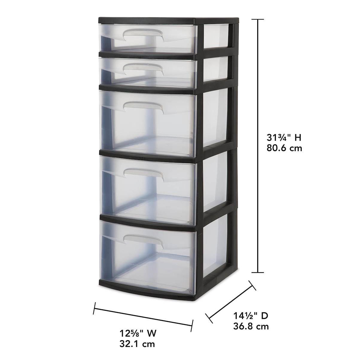 At Home Sterilite 5-Drawer Storage Tower