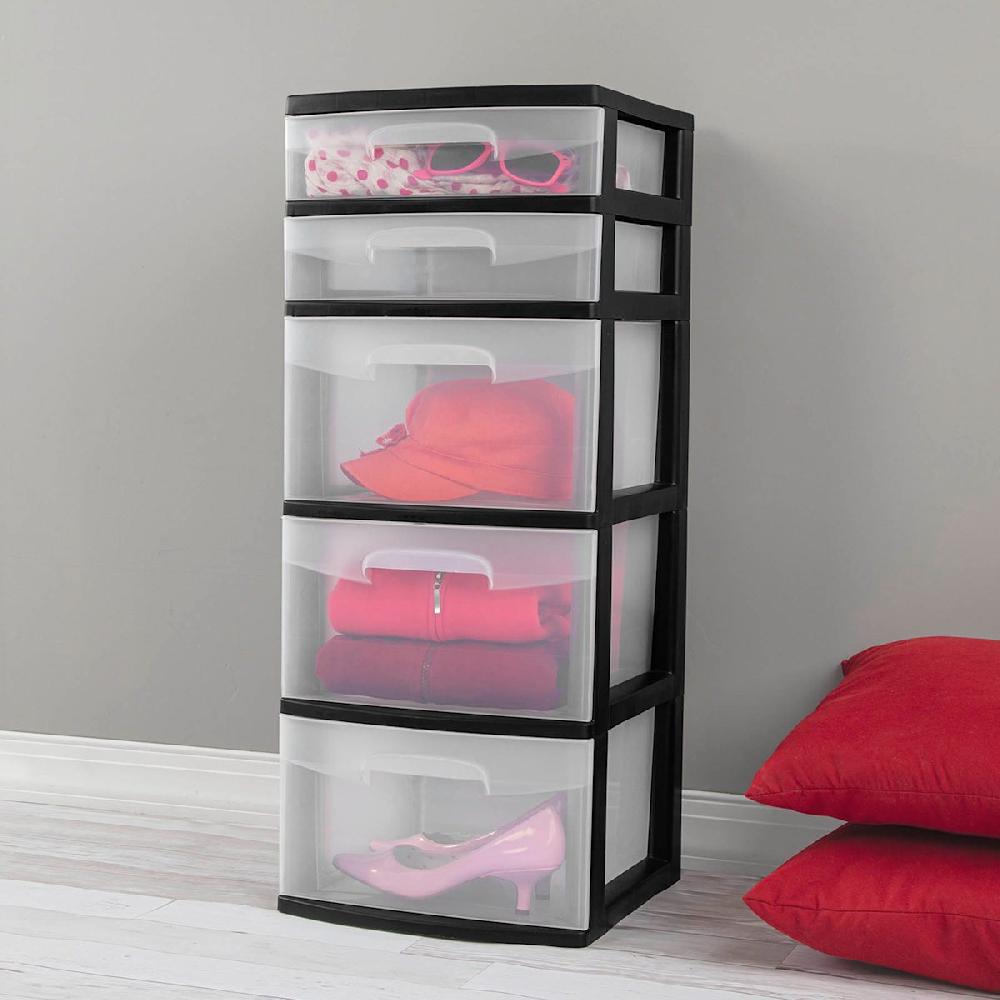 At Home Sterilite 5-Drawer Storage Tower