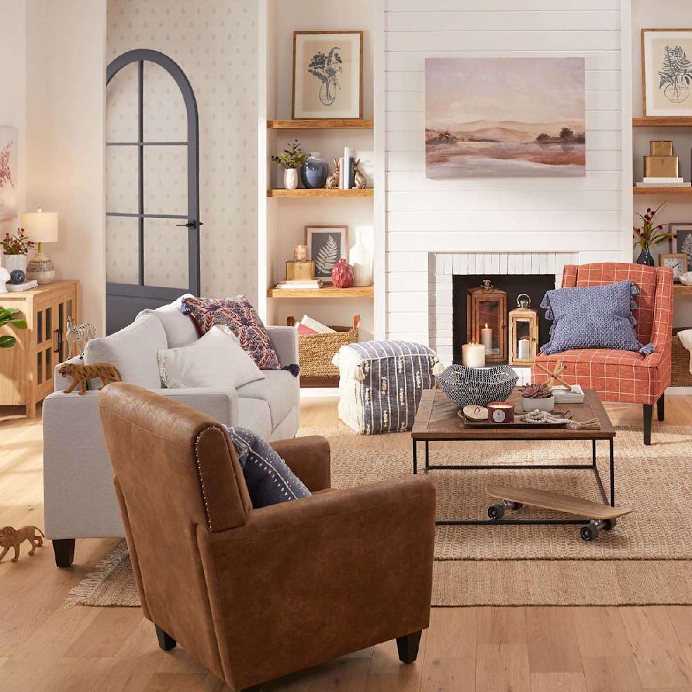 At Home Stone Sofa Light Grey