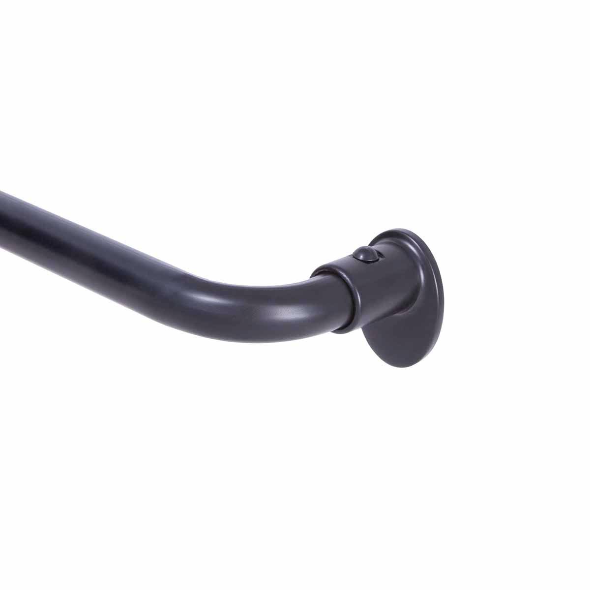 At Home Sunzero 5/8" Black Wrap Curtain Rod 28-48"