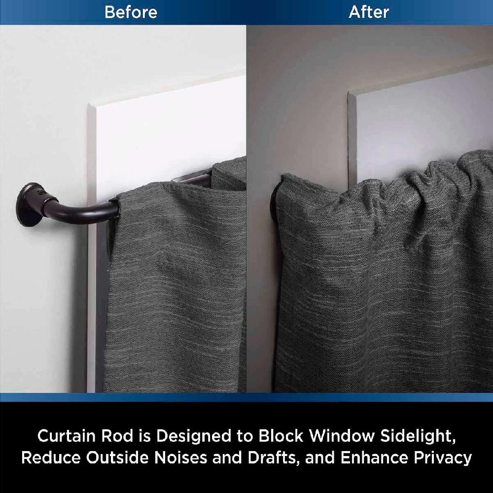 At Home Sunzero 5/8" Black Wrap Curtain Rod 28-48"
