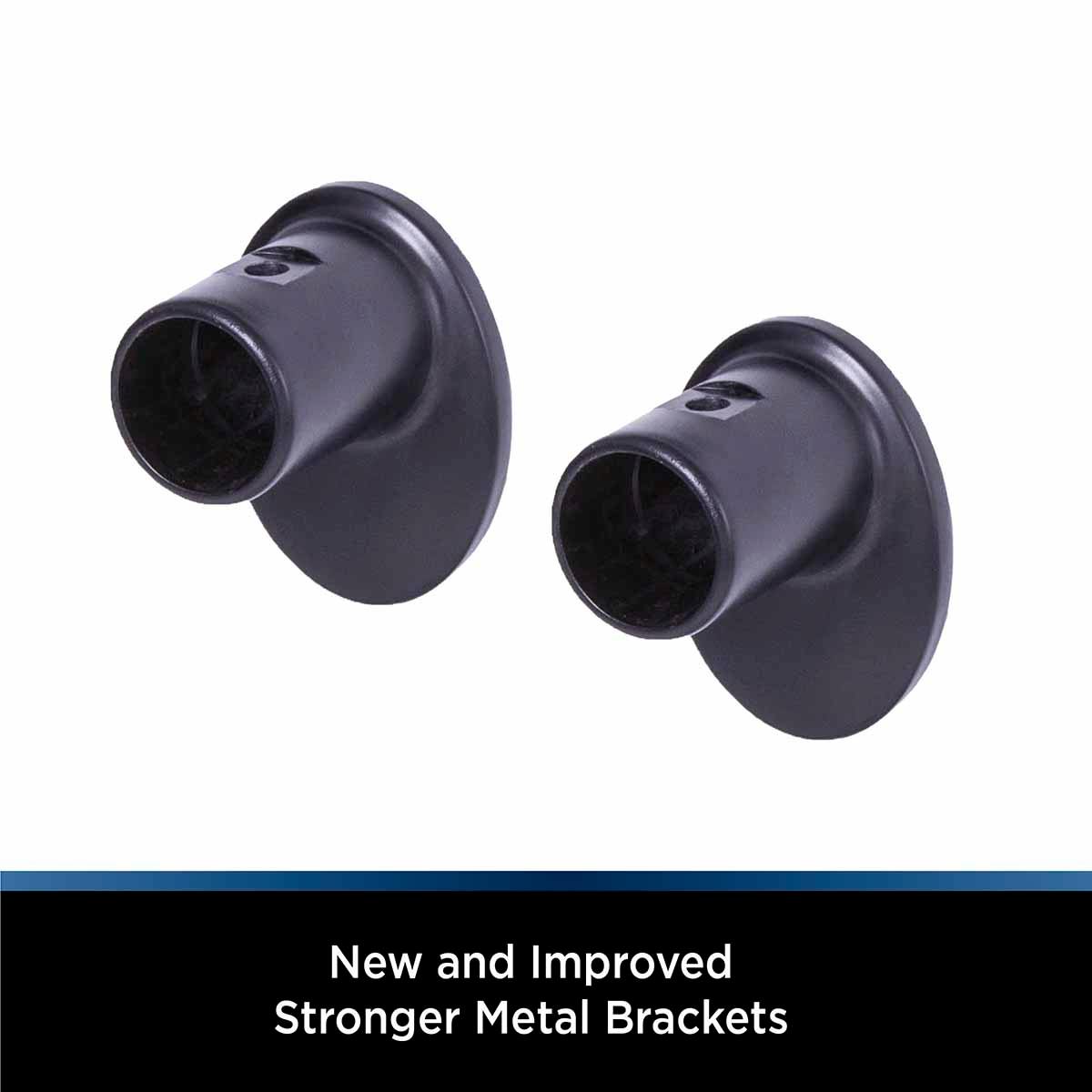 At Home Sunzero 5/8" Black Wrap Curtain Rod 28-48"