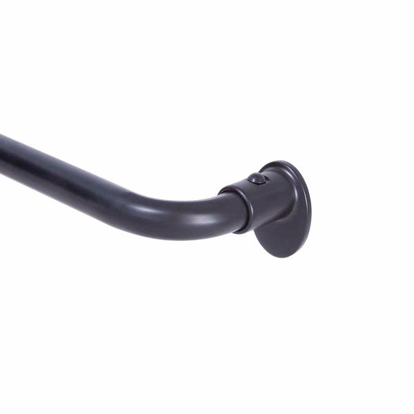 at home Sunzero 5/8" Black Wrap Curtain Rod 28-48"