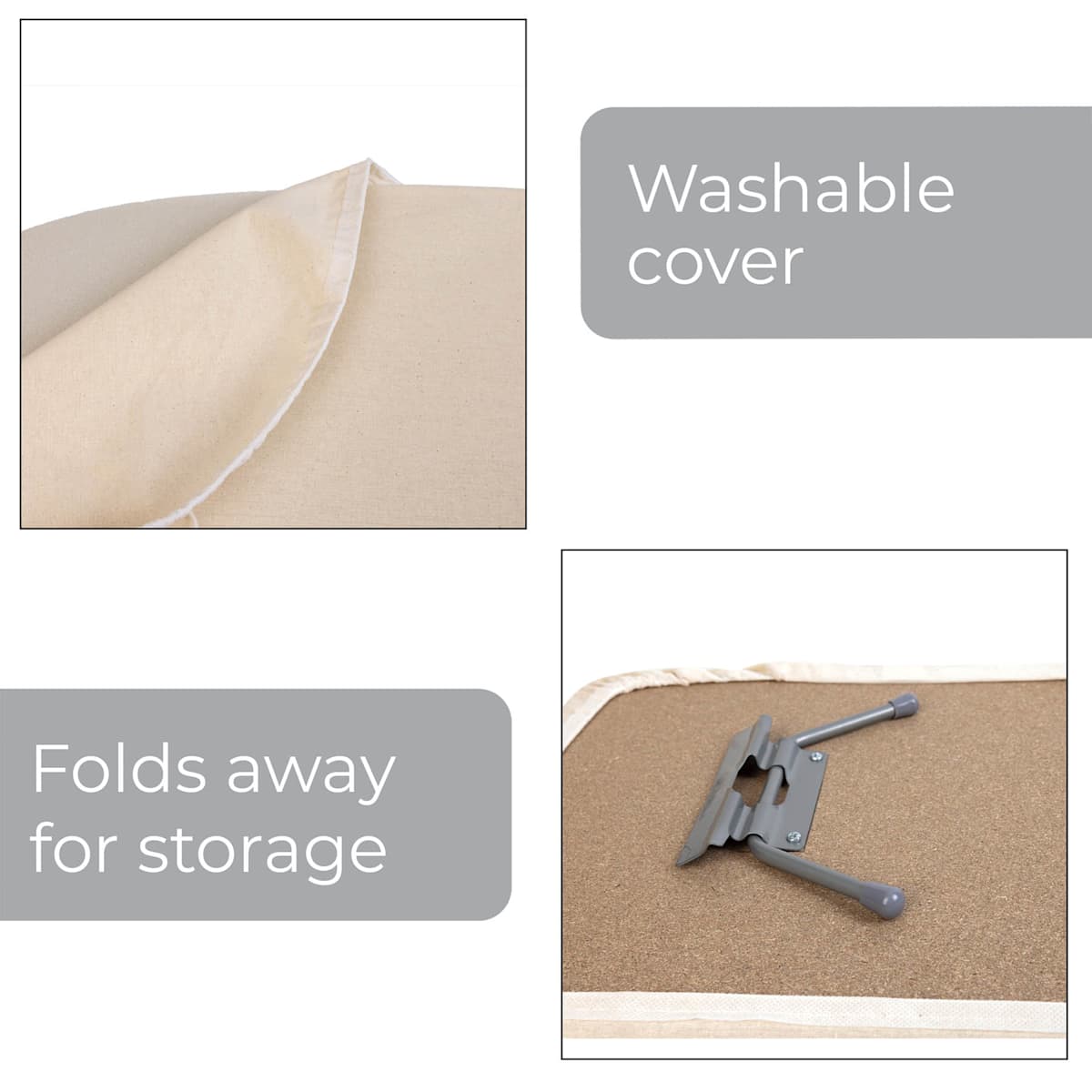 At Home Table Top Ironing Board W/Removable Cover