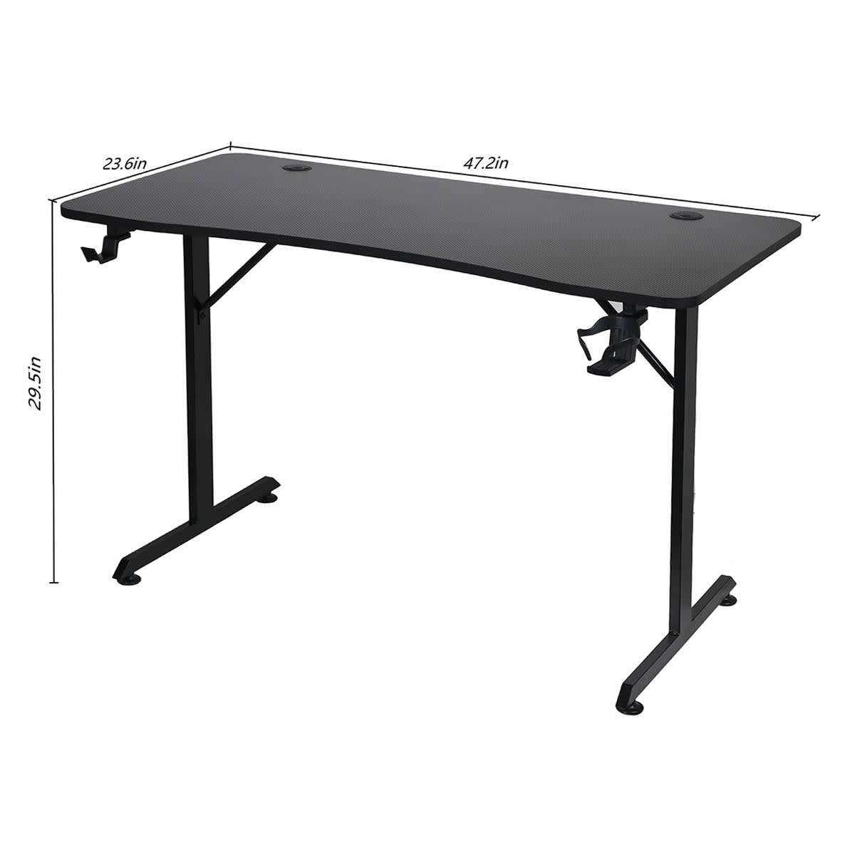 At Home Talon Metal Gaming Desk Black
