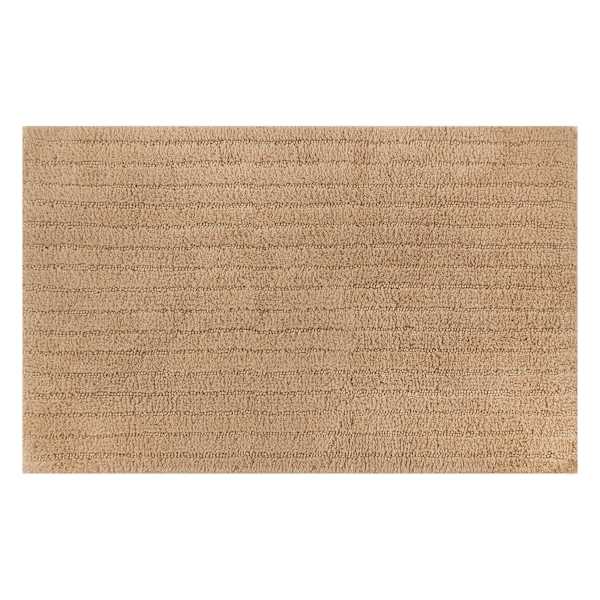 at home Tan Striped High-Low Bath Rug 20x30