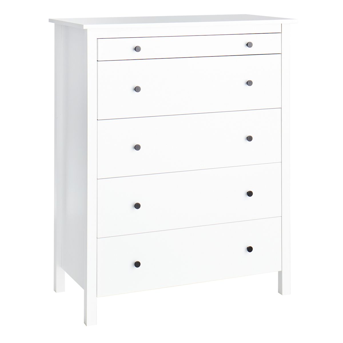 At Home Taylor 5-Drawer Faux Wood Dresser White