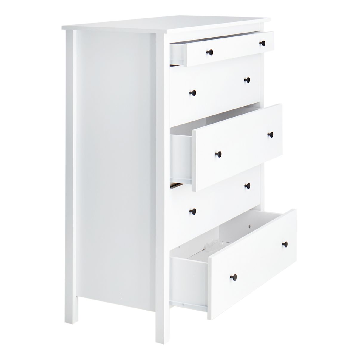 At Home Taylor 5-Drawer Faux Wood Dresser White
