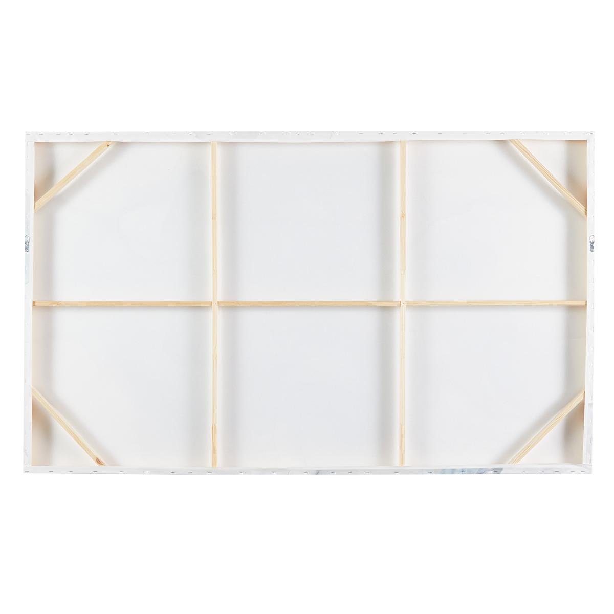 At Home Teal Swirls Canvas Wall Art 60x36