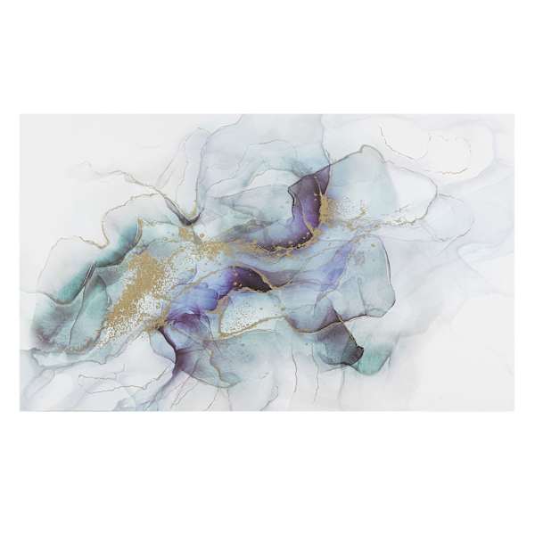 at home Teal Swirls Canvas Wall Art 60x36