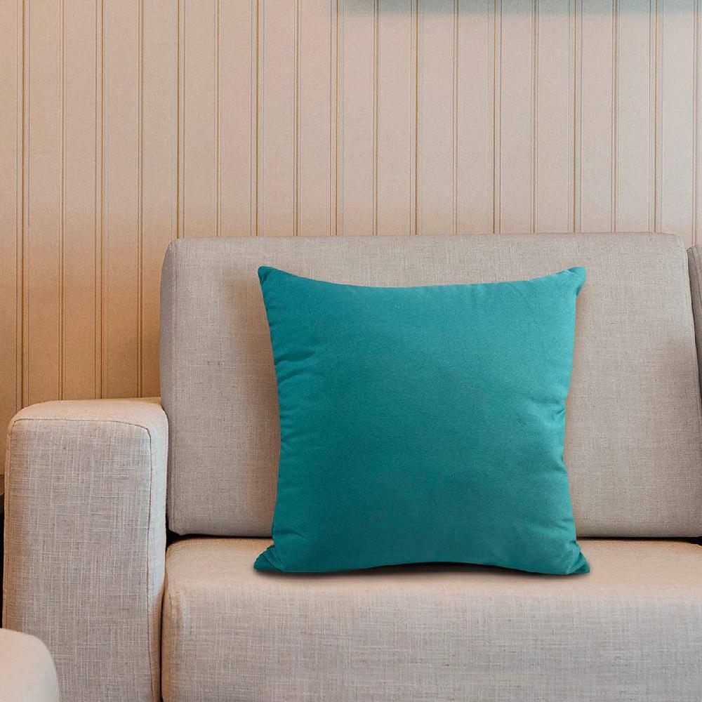 At Home Teal Throw Pillow 18"