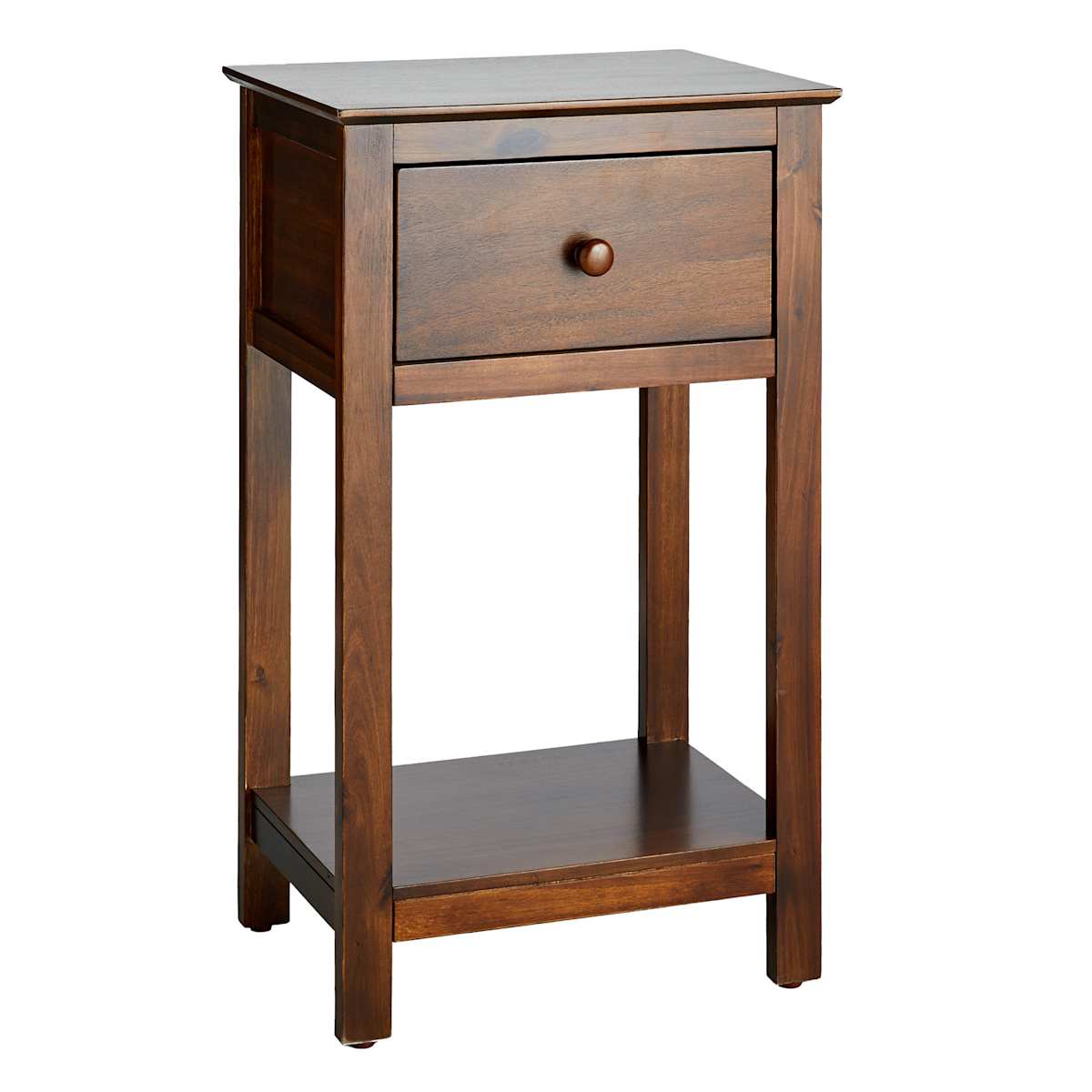 At Home Thomas Accent Table Walnut Finish