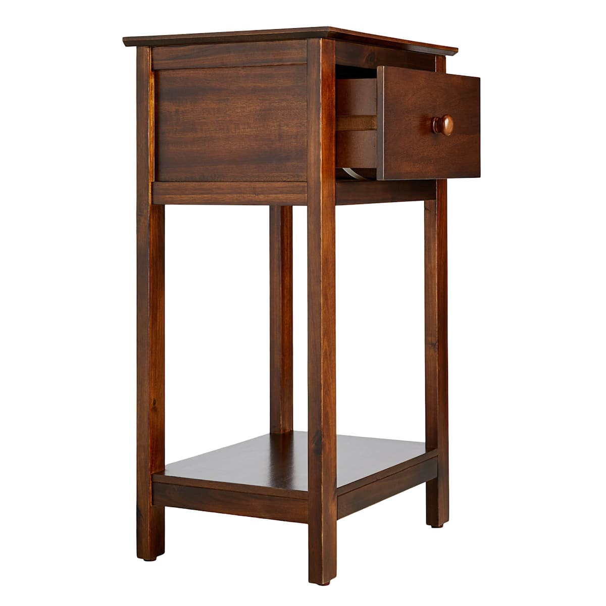 At Home Thomas Accent Table Walnut Finish