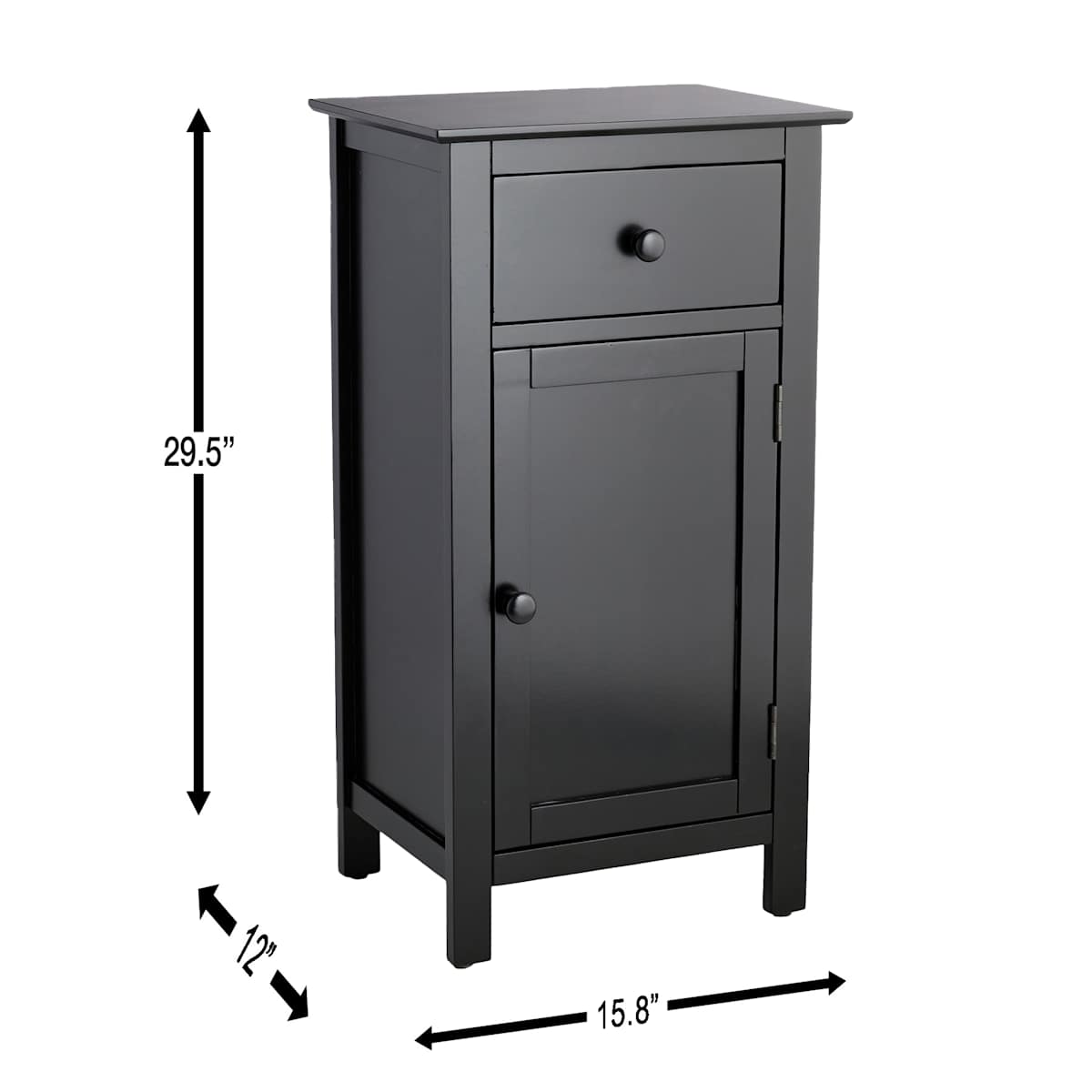 At Home Thomas Wooden Accent Cabinet Black