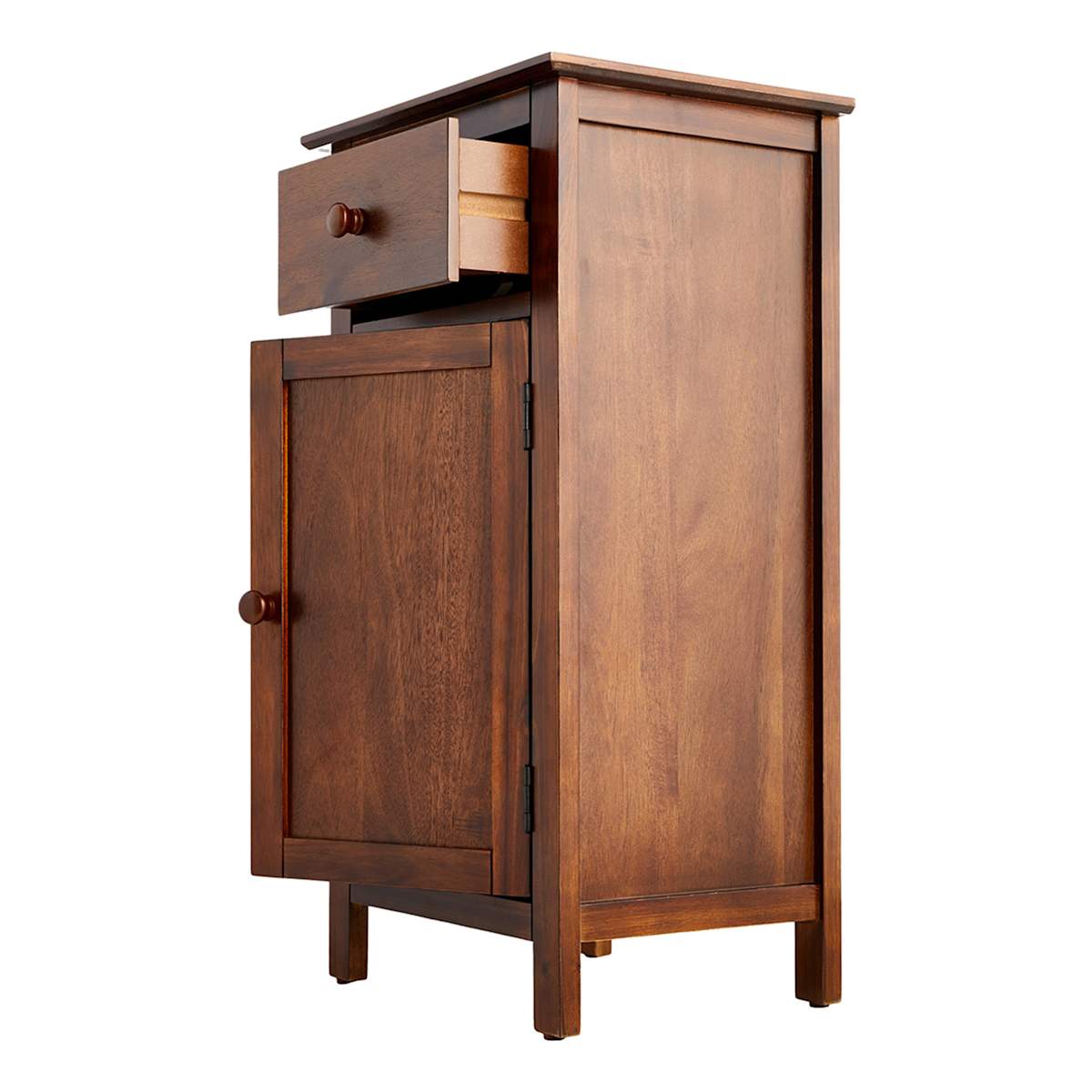 At Home Thomas Wooden Accent Cabinet Walnut Finish