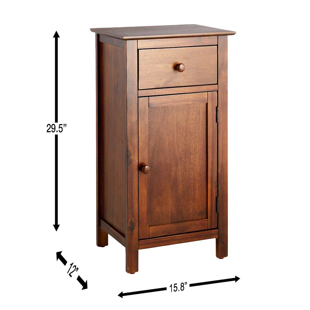 At Home Thomas Wooden Accent Cabinet Walnut Finish