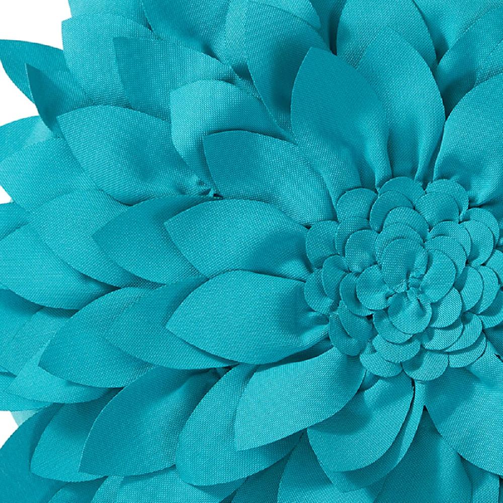 At Home Tile Blue Petal Outdoor Throw Pillow 18"