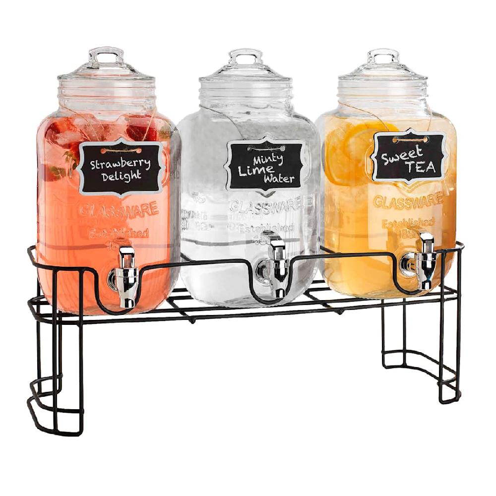 At Home Triple Dispenser With Lid 3.2gal