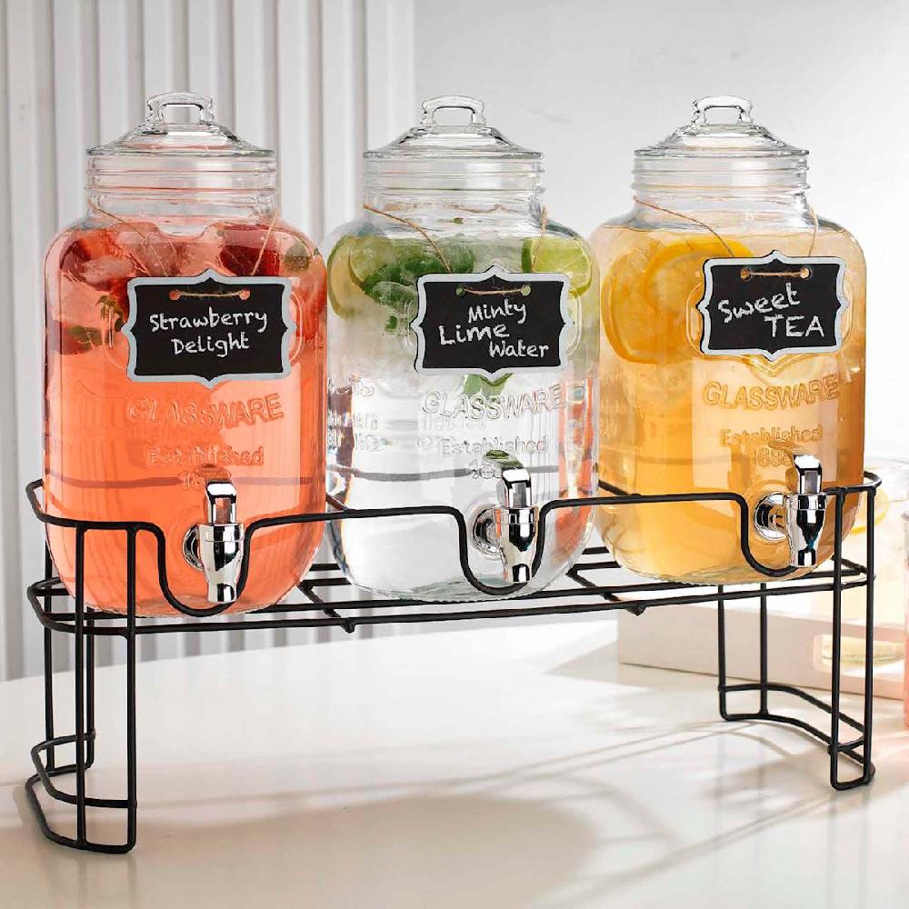 At Home Triple Dispenser With Lid 3.2gal