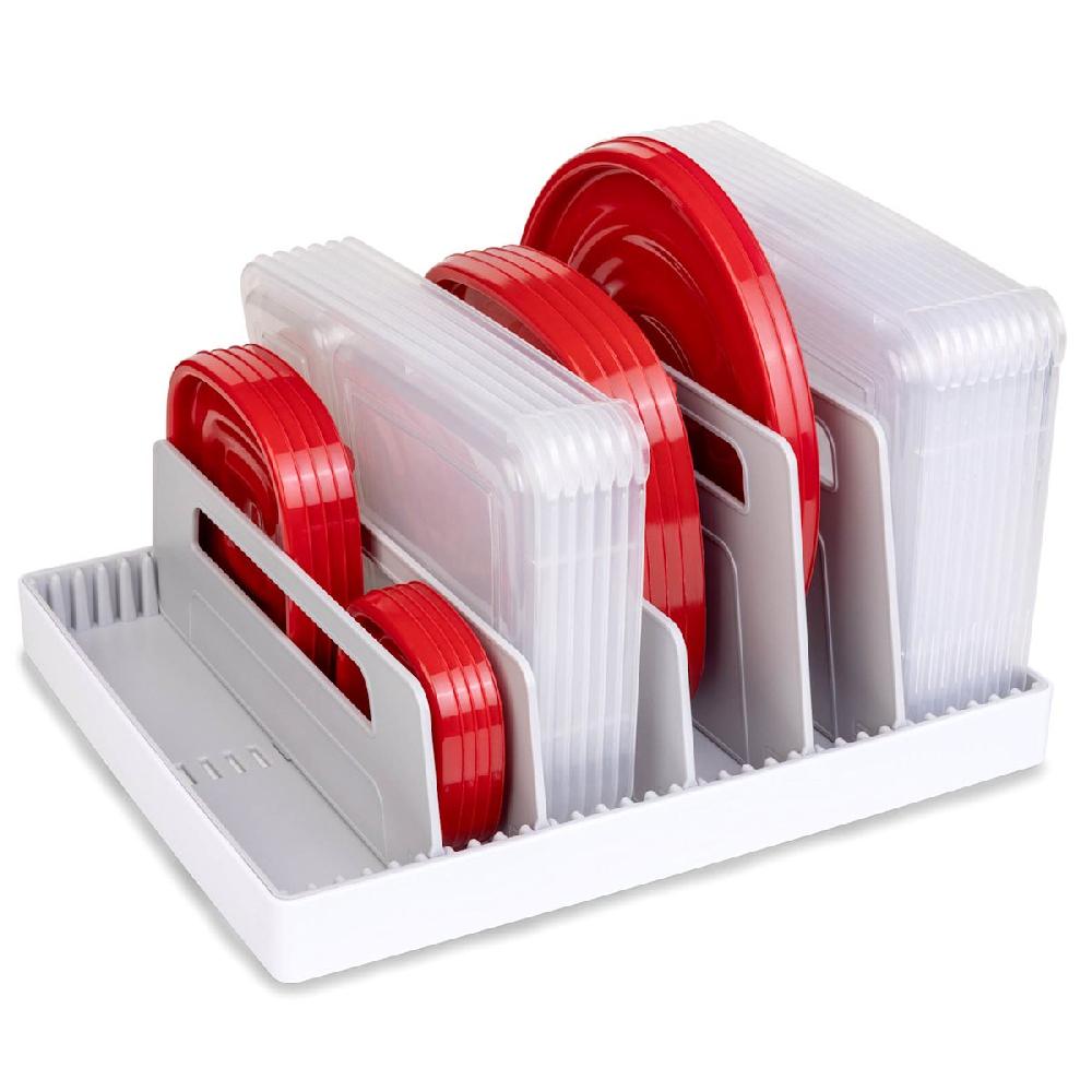 At Home Tupperware Lid Organizer