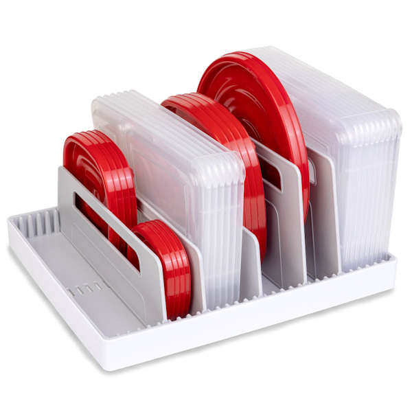 at home Tupperware Lid Organizer