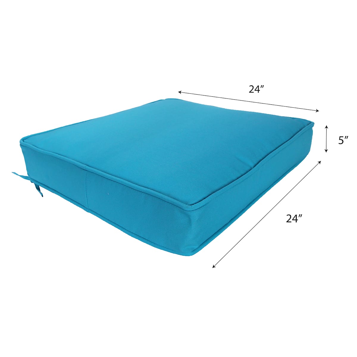 At Home Turquoise Canvas Outdoor Deep Seat Cushion
