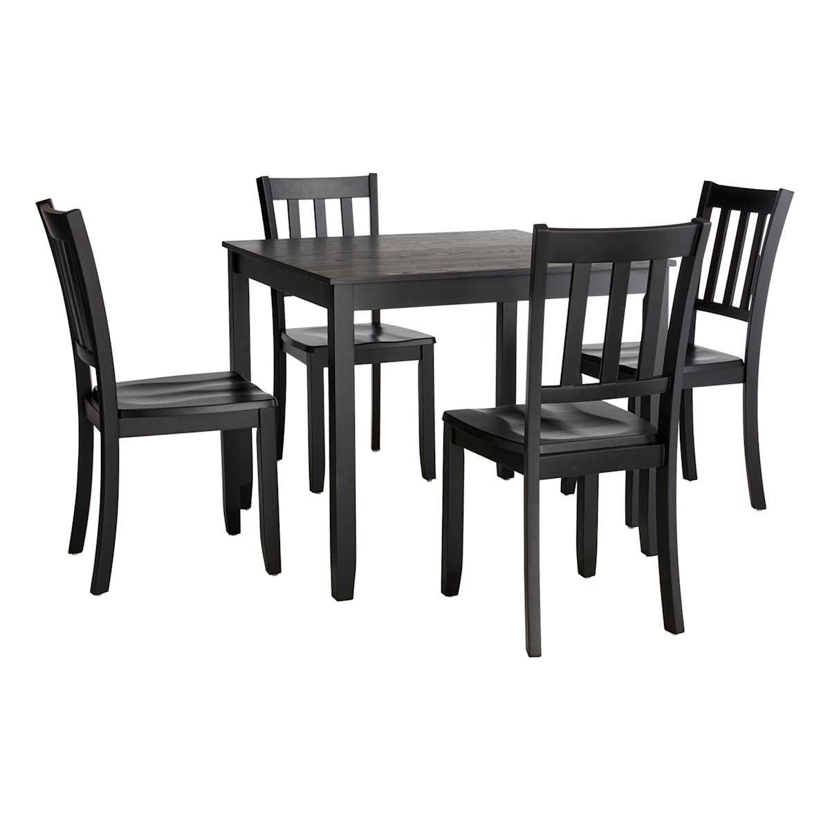 At Home Uptown 5-Piece Wooden Dining Set Black