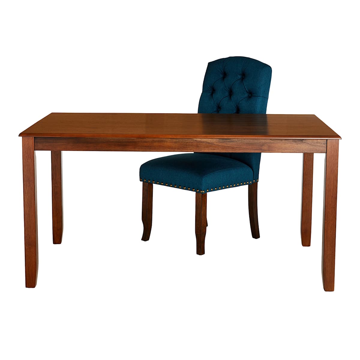 At Home Watford Wooden Dining Table Walnut Finish