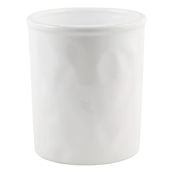 at home White Asymmetrical Utensil Crock 6"