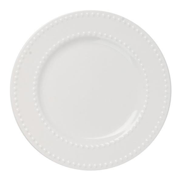 at home White Beaded Salad Plate