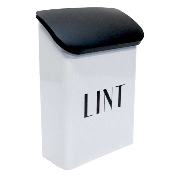 at home White & Black Lombard Lint Box