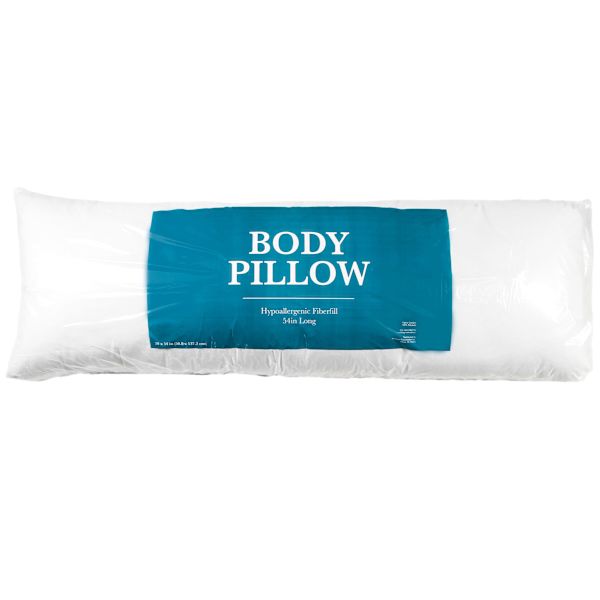 at home White Body Pillow 19x54